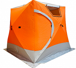 Палатка для зимней рыбалки (220*220*215) оранжевая с серым