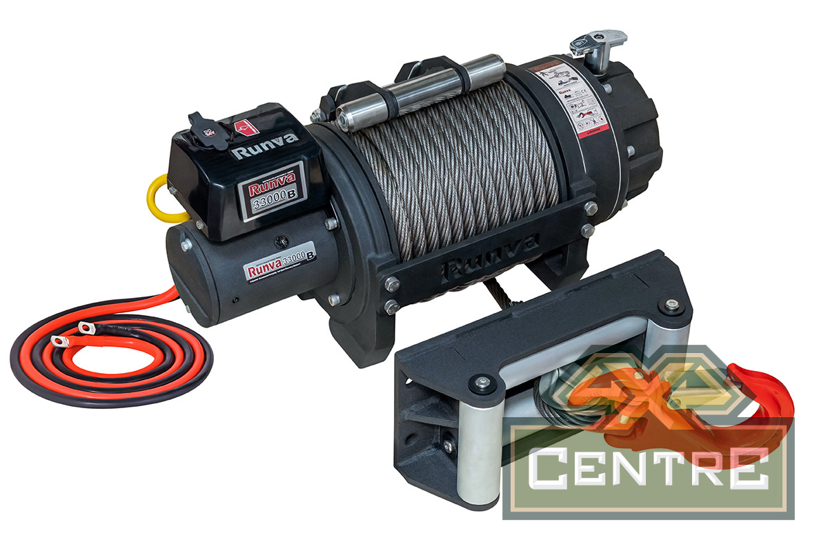 Лебёдка электрическая 24V Runva EWB33000S24V влагозащищенная, стальной трос