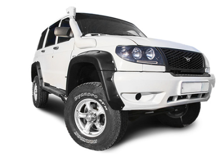 Расширители арок Lapter на УАЗ Патриот ТКУ 3163С  (Без накладок на оба бампера) 