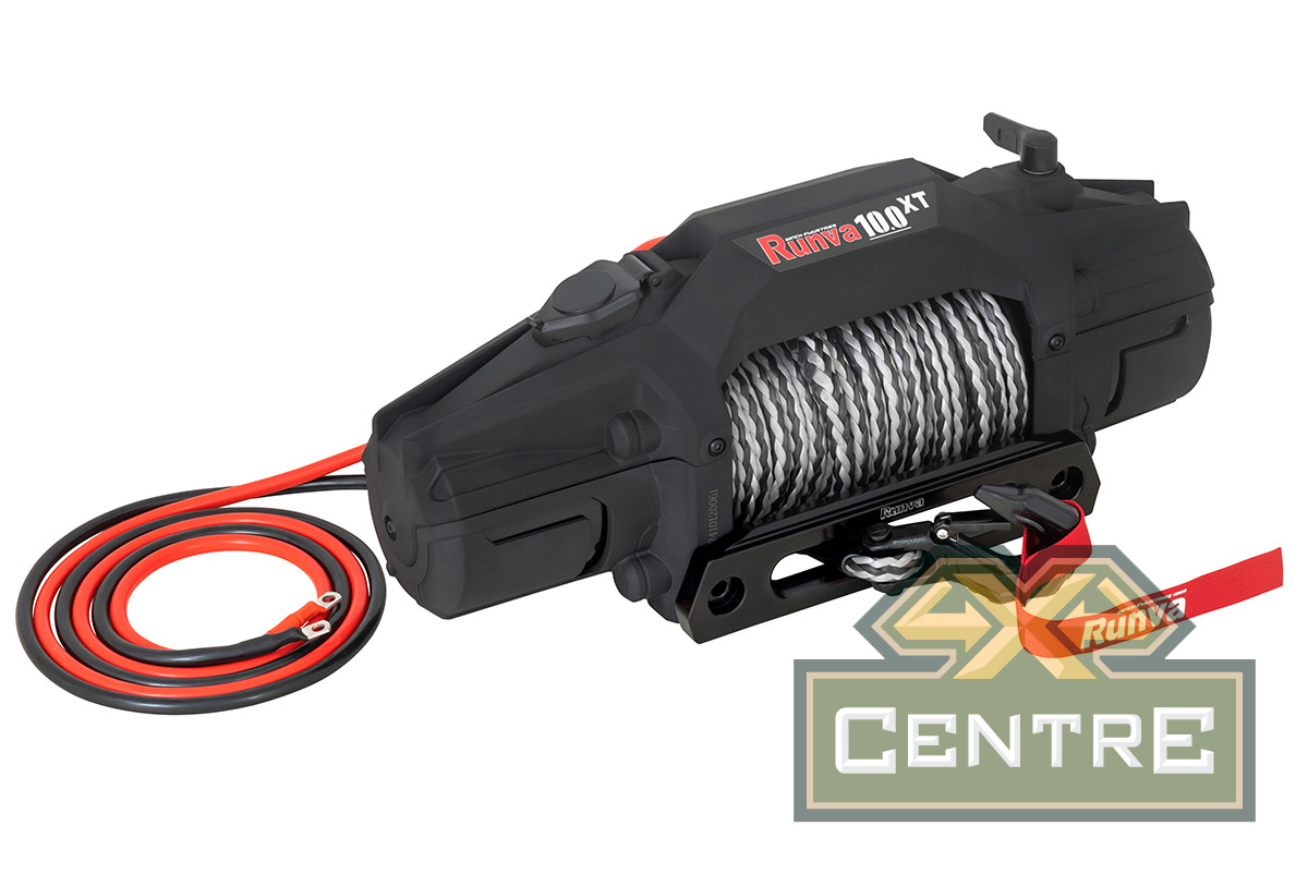 Лебёдка автомобильная электрическая 12V Runva 10000 lbs 4500 кг синтетический трос