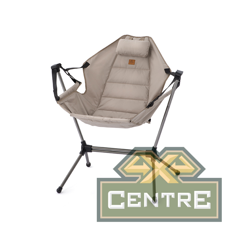 Кресло туристическое Naturehike складное, бежевое, до 120 кг