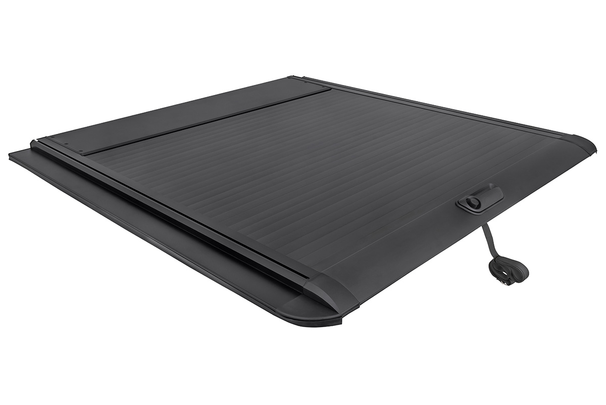 Крышка кузова РИФ для Great Wall Poer KingKong, роллета раздвижная, 1880x1563 мм, алюм., черная