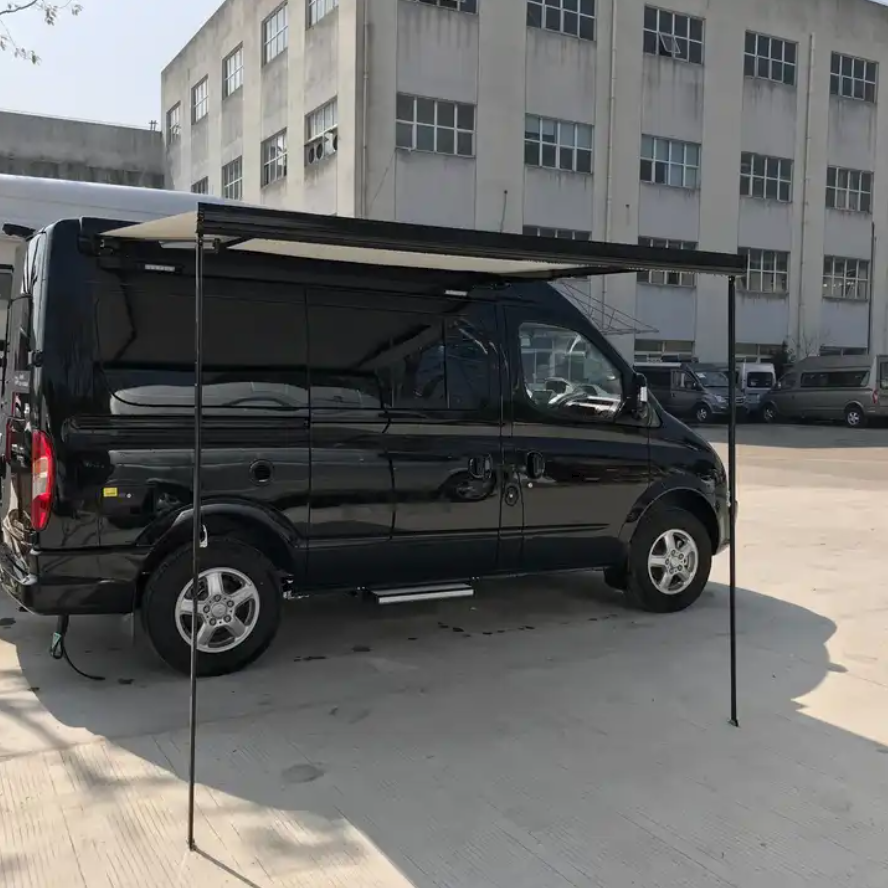 Маркиза автомобильная РИФ 3.0х2,5 м кассетная, привод механический, ручной, корпус черный