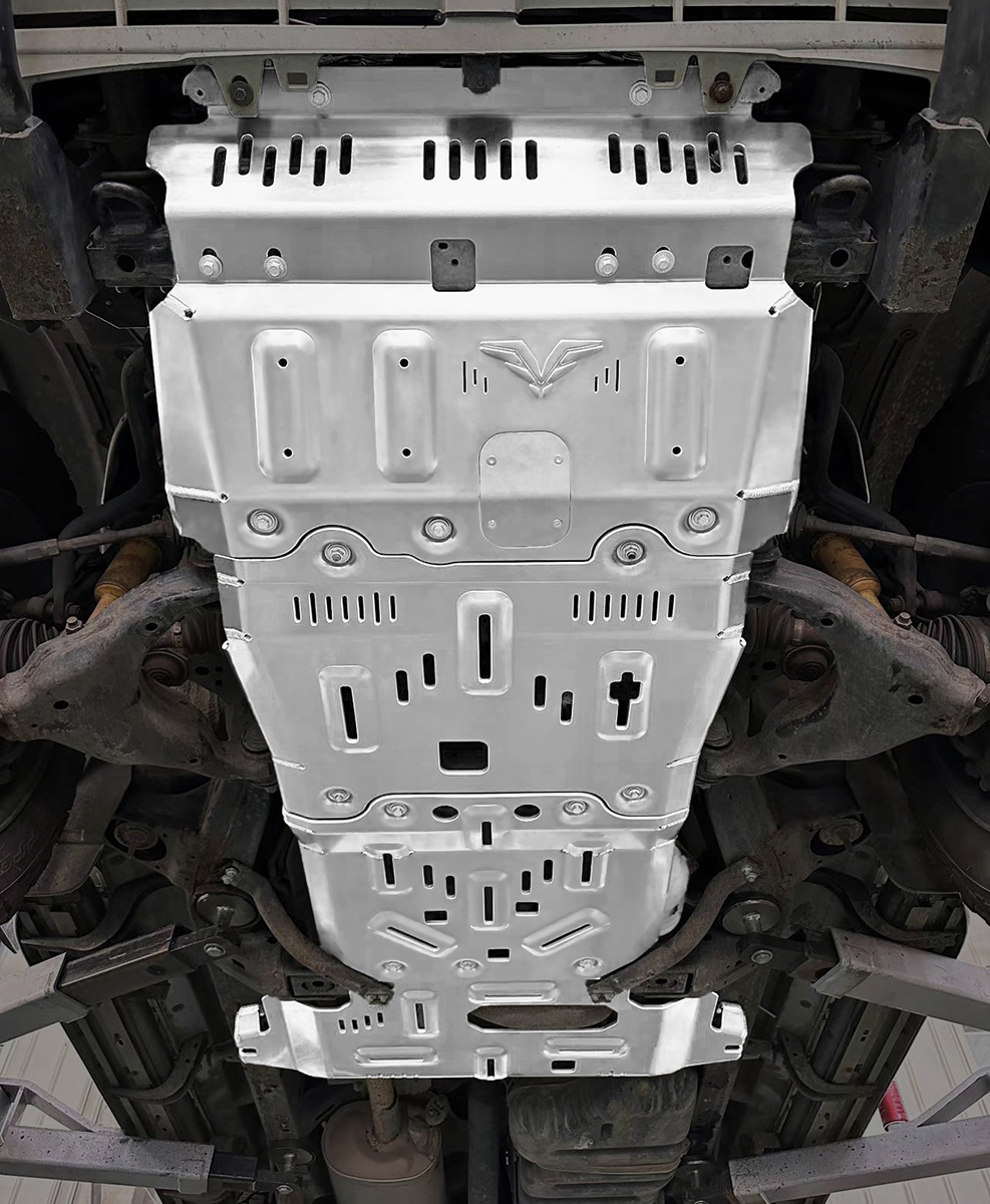 Защита Falcon радиатора, картера, РК, КПП для Toyota Land Cruiser Prado 150 TX, диз. без КДСС, алюм.