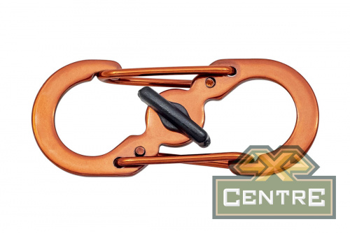 Карабин s-образный с блокировкой 36мм (red)