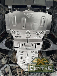 Защита РИФ радиатора, картера, РК, КПП для Toyota Tundra, бензин, (08-21), алюм. 8 мм