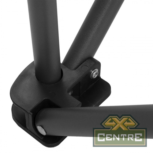 Кресло NISUS складное, алюминиевые подлокотники (серый/красный)