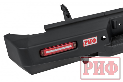 Бампер РИФ силовой задний Great Wall Poer с квадратом под фаркоп и фонарями