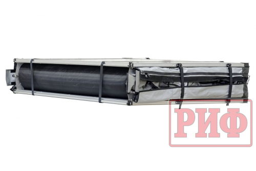 Палатка на крышу автомобиля РИФ Soft RT02-160 PRO, тент серый, 400 гр., 160х(240+70)х115 см