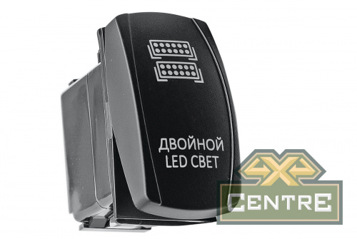 Переключатель ВКЛ/ВЫКЛ, синий, ДВОЙНОЙ LED СВЕТ