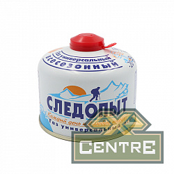 Баллон газовый резьбовой СЛЕДОПЫТ 230 гр., всесезонный