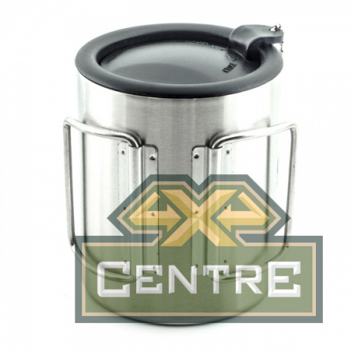 Термокружка "СЛЕДОПЫТ", с крышкой, складные ручки, 280 мл