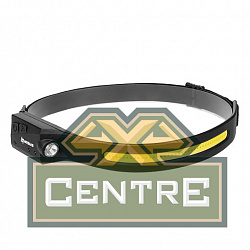 Фонарь налобный NISUS сенсорный LED-120 LM, COB-340 LM, IPX4, USB