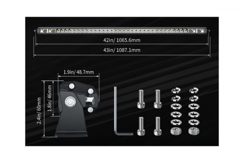 Светодиодная фара комбинированного света AURORA 1016 мм 200W LED