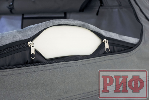 Палатка на крышу автомобиля РИФ Soft RT02-160 PRO, тент серый, 400 гр., 160х(240+70)х115 см