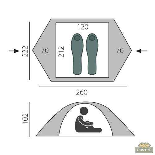 Палатка BTrace Micro (зеленый)
