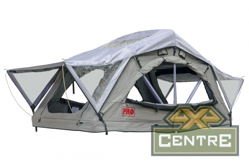 Палатка на крышу автомобиля РИФ Soft RT01-140 усиленная, тент серый