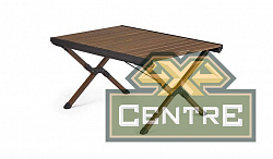 Стол туристический Naturehike складной, 90х60х45 см,с Х-образными ножками, коричневый