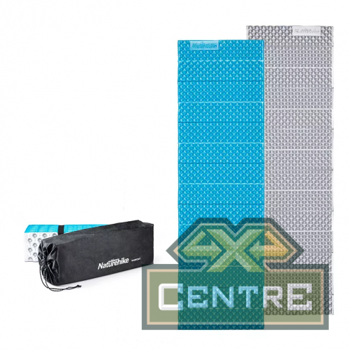 Коврик туристический Naturehike 187х56х2,5 см. IXPE, голубой, с утяжками