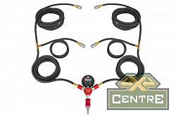 Система для одновременной подкачки четырех колес от 0,3 до 7 атм.