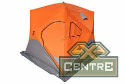 Палатка для зимней рыбалки (240*240*210) оранжевая с серым