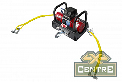 Лебёдка переносная РИФ 9.5XS c площадкой на цепях и проводами (в сборе) корот. барабан, синт. Трос купить онлайн по выгодной цене