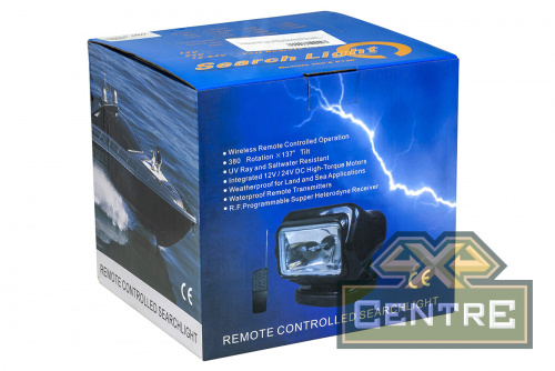 Фара-искатель 12V 50W LED с дистанционным управлением, белый (180х180х175мм) на магните