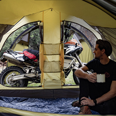 Палатка Naturehike Could Tourer  2-местная+ мотоцикл, алюминиевый каркас, серый