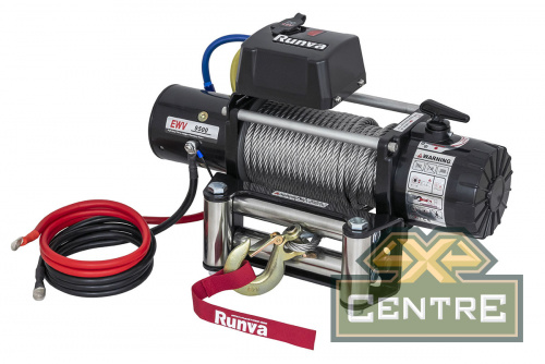 Лебёдка электрическая 12V Runva 9500 lbs 4350 кг (стальной трос)