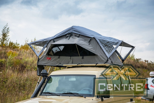 Палатка на крышу автомобиля РИФ Soft RT01-140 усиленная, тент серый