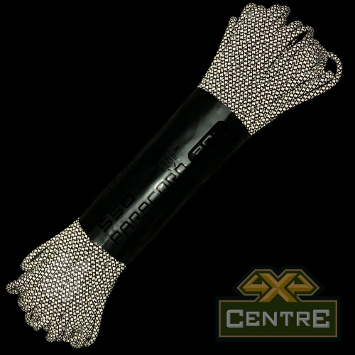 Паракорд 550 CORD nylon 30м SuperReflective (black snake)