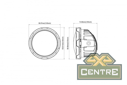 Светодиодные фара рабочего света AURORA 102 мм 60W LED