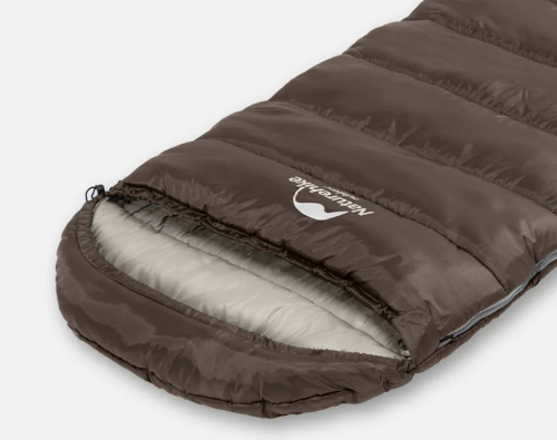 Мешок спальный Naturehike U150, 220х75 см, (ТК: +11°C), правый, серый