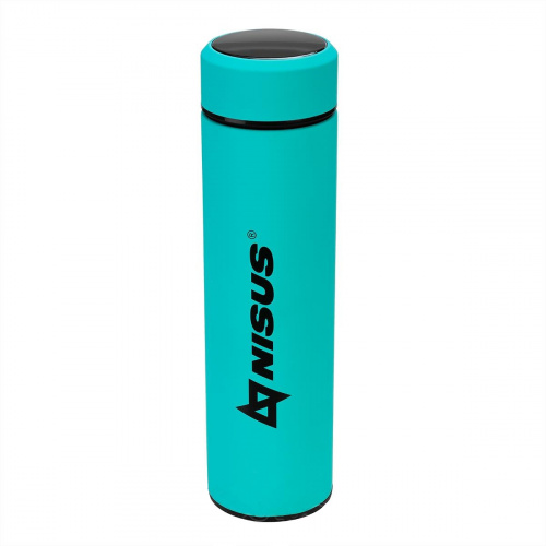 Термос NISUS 530ML с термодатчиком, бирюзовый
