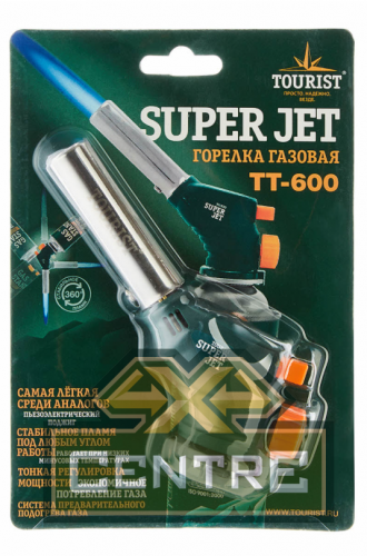 Резак газовый TOURIST SUPER JET, с пьезоподжигом
