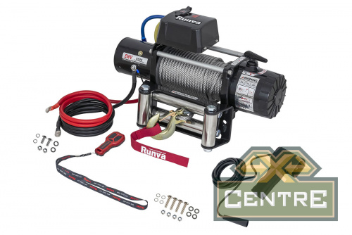 Лебёдка электрическая 12V Runva 9500 lbs 4350 кг (стальной трос)
