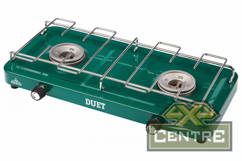 Плита газовая TOURIST DUET, портативная двухконфорочная, под бытовой газовый баллон