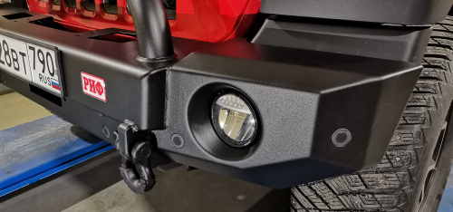Бампер РИФ силовой передний Jeep Wrangler JL 2018+ под доп. фары и центральной защитной дугой