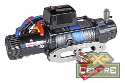 Лебёдка электрическая 24V Runva 9500 lbs 4350 кг влагозащищенная, синтетический трос, пневмороспуск
