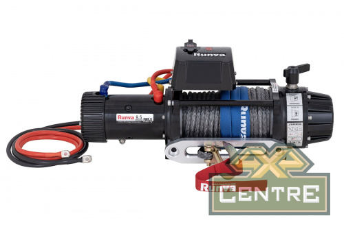 Лебёдка электрическая 12V Runva 9500 lbs 4350 кг высокоскоростная, влагозащищенная, синтетический тр