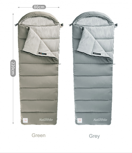 Мешок спальный Naturehike Evenlope M180, (190+30)х80 см, (левый) (ТК: +12°C), зеленый
