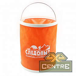 Ведро СЛЕДОПЫТ складное, оранжевое, 13 л, в чехле