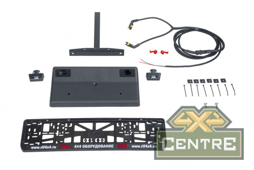 Бампер РИФ силовой задний Renault Duster 2021+ c квадратом под фаркоп, калиткой и подсветкой номера