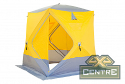 Палатка для зимней рыбалки (330*330*205) желтая с серым