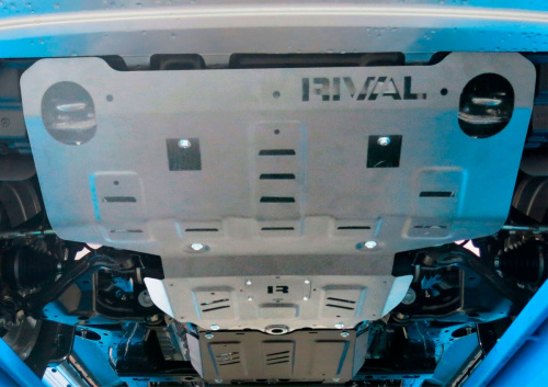 Защита картера + радиатора алюминий 6 мм Toyota Hilux, V - 2.4D, 2.8D, 4WD (2015+)/ Fortuner (2015+)