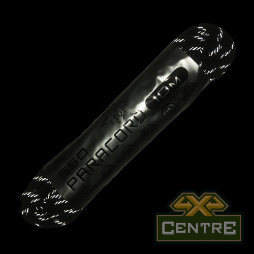 Паракорд 550 CORD nylon 10м световозвращающий (black)