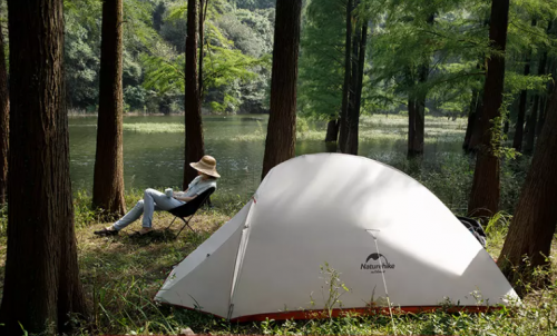 Палатка Naturehike Cloud Up Si 1-местная, алюминиевый каркас, сверхлегкая, серо-красный