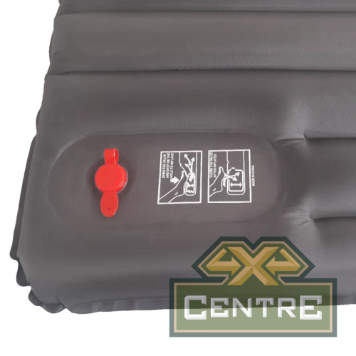 Коврик надувной утеплённый BTrace AirMat Delux,193х59х9 см, с насосом (Серый)