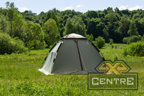 Палатка-автомат туристическая Maverick Comfort Solar Control (светло-коричневый / зеленый)