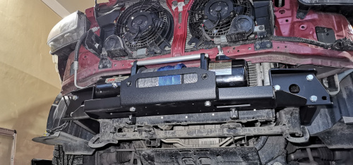 Площадка РИФ под лебёдку в штатный бампер JAC T6, SOLLERS ST6